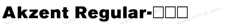 Akzent Regular字体转换